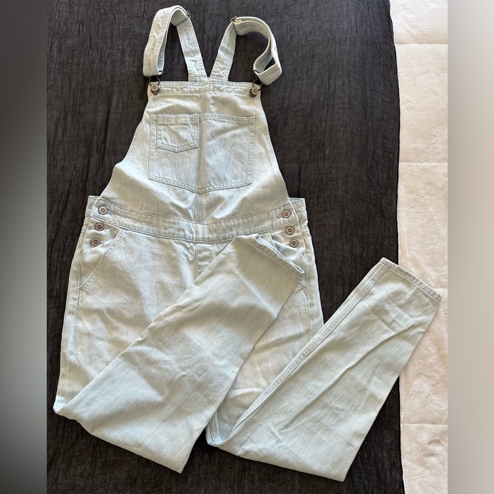 Hollister Denim overalls.